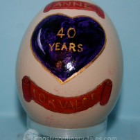 40th anniversary egg with purple heart